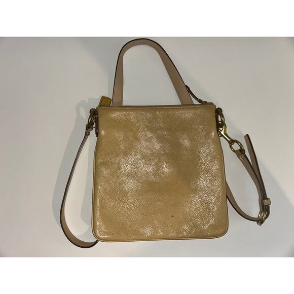 Coach Leather Crossbody Bag – Camel Tan w/ Pink Lining & Gold Hardware - Picture 2 of 3